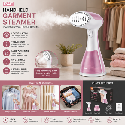 Portable Steam Iron – Powerful Wrinkle Remover for Clothes