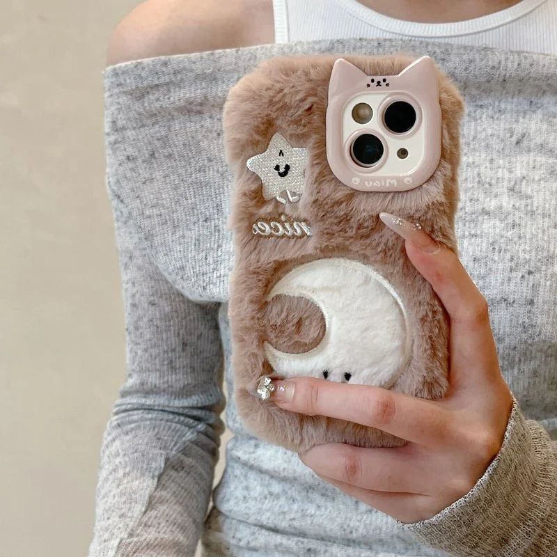 3D Furry Cartoon Phone Cases