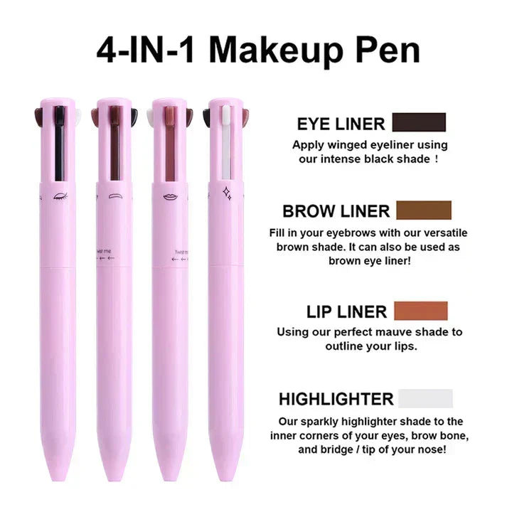 4 in 1 Makeup Pen - Waterproof &amp; Long Lasting - souqsaving.com