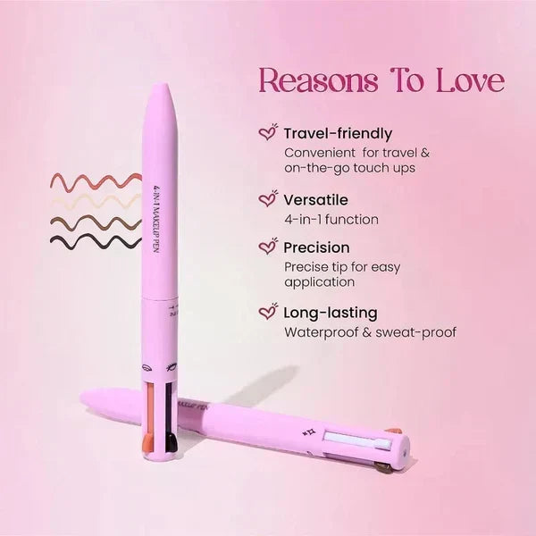 4 in 1 Makeup Pen - Waterproof &amp; Long Lasting - souqsaving.com