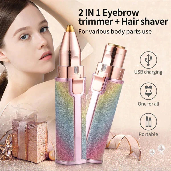 2 In 1 Eyebrow Trimmer &amp; Hair Shaver - souqsaving.com